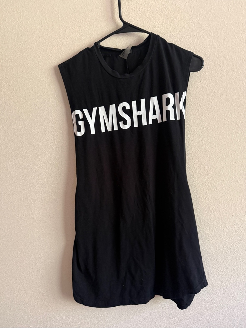 Gymshark Women’s Black Logo Sleeveless Muscle Tank Top Size M